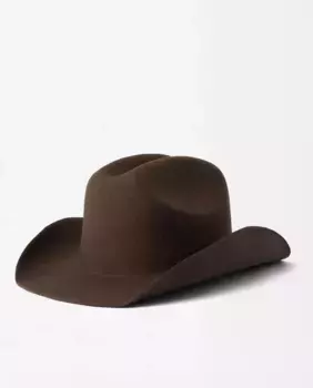 Простая шерстяная женская шляпа в ковбойском стиле Parfois, темно-коричневый
