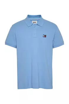 Простая синяя мужская футболка-поло Dm0dm16224cy7_tjm Clsc Xs Badge Pol Tommy Jeans, синий