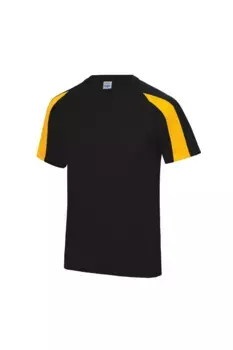 Простая спортивная футболка с контрастным принтом Just Cool, черный