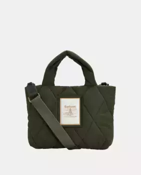 Простая стеганая сумка Barbour, зеленый