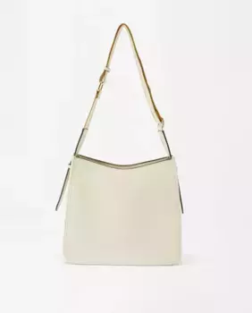 Простая сумка через плечо с внешним карманом и магнитной застежкой Parfois, белый