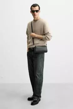Простая сумка через плечо ZARA, черный