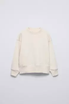 Простая толстовка ZARA, экрю