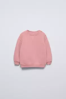 Простая толстовка ZARA, цвет chalk pink