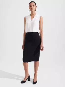 Простая юбка-карандаш Hobbs Stevie, темно-синяя