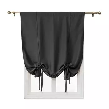 Простая затемняющая штора, карман для штанги, теплоизолированная комната, затемняющая римскую штору для спальни, гостиной, кухни, небольшого окна (винно-красный, 60x120 см) ele eleoption, черный