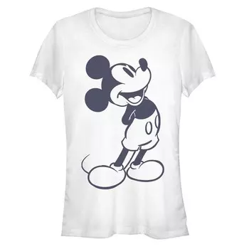 Простая женская классическая футболка Disney's Mickey And Friends Mickey Licensed Character, белый