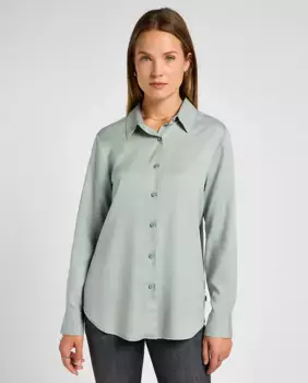 Простая женская рубашка с длинным рукавом Lee, зеленый
