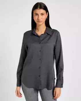 Простая женская рубашка с длинным рукавом Lee, серый