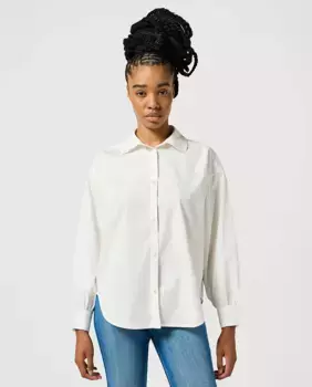 Простая женская рубашка с длинным рукавом Wrangler, белый