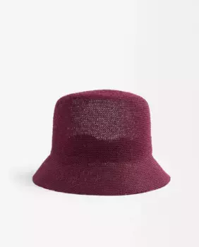 Простая женская шляпа-ведро Parfois, цвет Burdeos