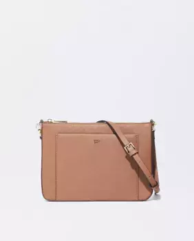 Простая женская сумка через плечо с регулируемой ручкой и застежкой-молнией Parfois, коричневый