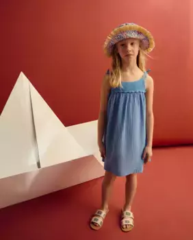 Простое девичье платье Coconut El Corte Ingls, синий