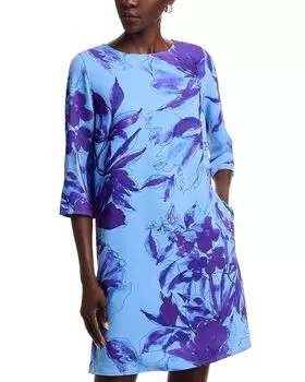 Простое платье Caroline Rose, синий