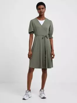 Простое платье French Connection с запахом K, хаки