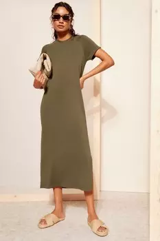 Простое платье-футболка с короткими рукавами Friends Like These, зеленый