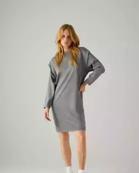 Простое платье с длинными рукавами Ysabel Mora, серый