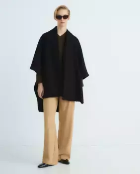 Простое пончо из букля Banarassi, черный