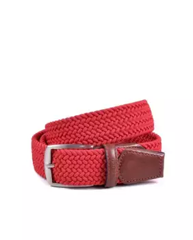 Простой эластичный плетеный мужской ремень Miguel Bellido, красный