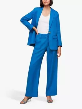 Простой льняной пиджак Whistles Lucy, синий