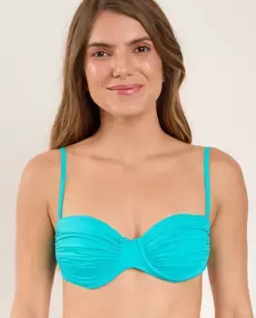 Простой мягкий верх-балконет бикини Ro de Sol, синий