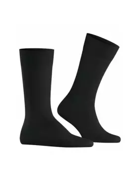 Простой плоский носок из органического хлопка Burlington, черный