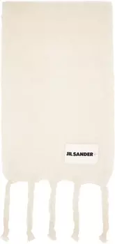 Простой шарф Jil Sander, белый