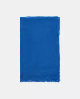 Простой шарф с бахромой Tintoretto, синий