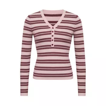 Простой свитер Deep Breath в полоску в тон, светло-розовый