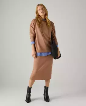 Простой свитер с капюшоном Ysabel Mora, светло-коричневый