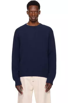 Простой свитер с круглым вырезом The Elder Statesman, синий