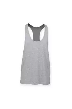 Простой жилет без рукавов Skinnifit для мышц Skinni Fit, серый