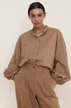 Просторная хлопковая рубашка Muuv., бежевый