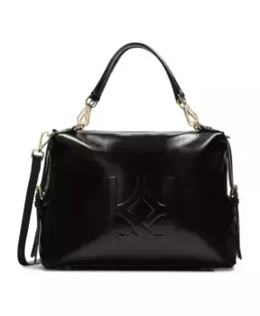 Просторная кожаная сумка. Kazar, черный