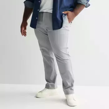 Просторные эластичные брюки Premier Flex Stretch для высоких и полных мужчин Apt. 9, цвет light grey