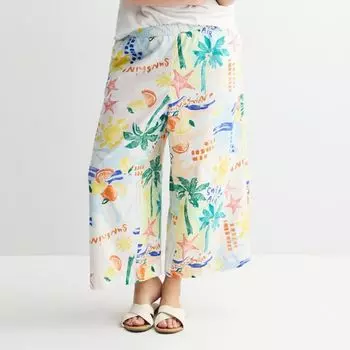 Просторные укороченные брюки Sonoma Goods For Life, цвет multi bright palm