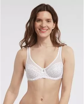 Просторный бюстгальтер на косточках из органического хлопка Dim, белый