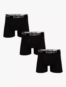 Простые бамбуковые боксерские шорты OddBalls, черный