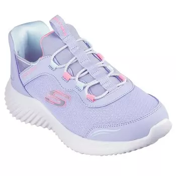 Простые милые туфли Skechers Slip-ins Bounder для девочек, цвет Lavender Multi