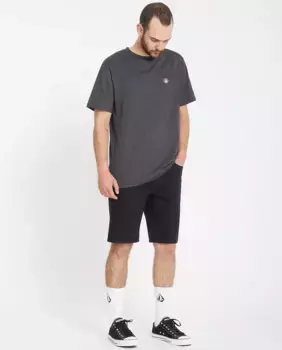 Простые мужские джинсовые шорты-бермуды Volcom, черный