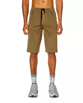 Простые мужские шорты цвета хаки Diesel, цвет Kaki