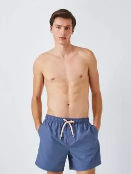 Простые переработанные плавательные шорты John Lewis, темно-синий