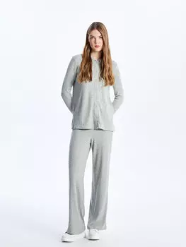 Простые широкие женские спортивные штаны с эластичным поясом LCW Casual, хаки