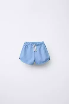 Простые шорты-бермуды ZARA, синий