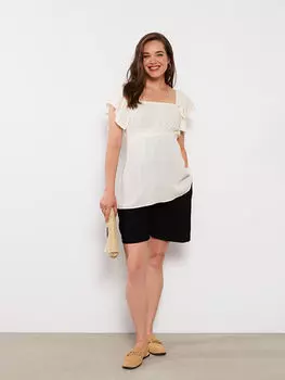 Простые шорты для беременных с эластичной вставкой на животе LC Waikiki Maternity