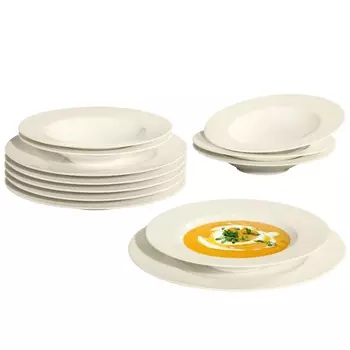 Простые столовые наборы Zo Fine Diamond, 12 предметов Seltmann Weiden, бежевый