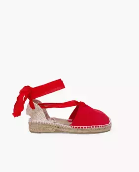 Простые валенсийские эспадрильи для девочек Pisamonas, красный