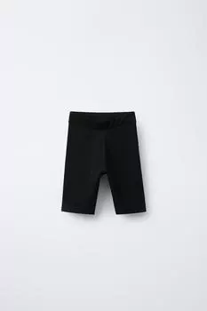 Простые велосипедные леггинсы ZARA, черный