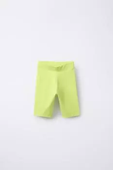 Простые велосипедные леггинсы ZARA, цвет Lime