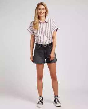 Простые женские шорты черного цвета Lee, черный